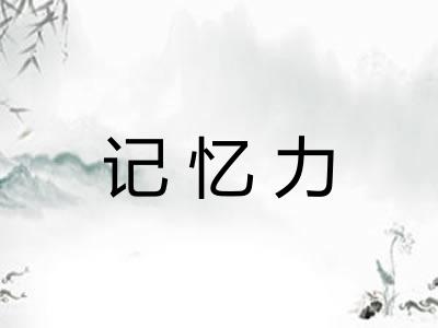 记忆力 记忆力