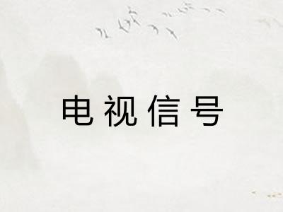 电视信号 电视信号