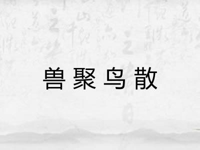 兽聚鸟散 兽聚鸟散