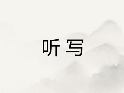 听写