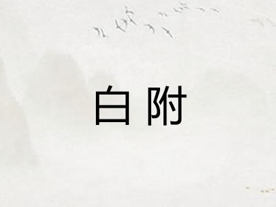 白附