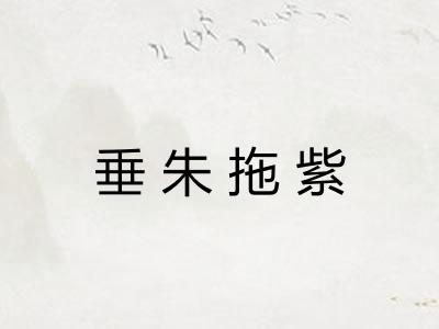 垂朱拖紫 垂朱拖紫