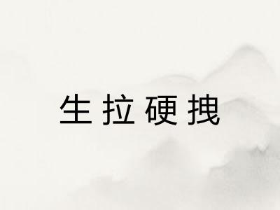 生拉硬拽 生拉硬拽