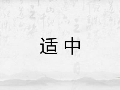 适中