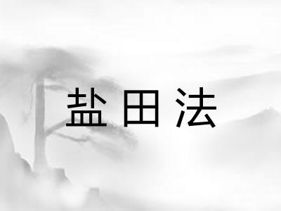 盐田法 盐田法