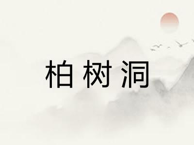 柏树洞