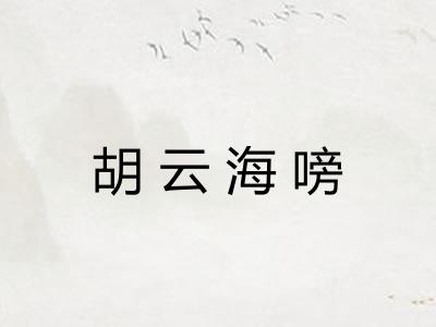 胡云海嗙 胡云海嗙
