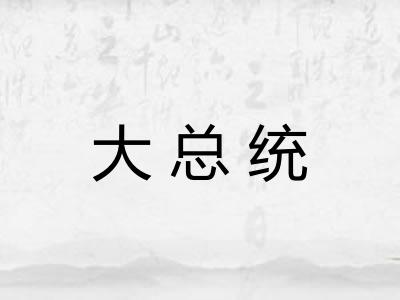 大总统