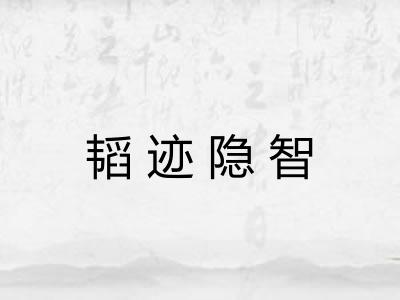 韬迹隐智