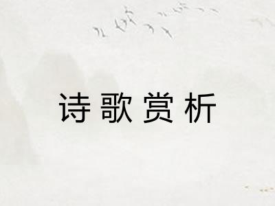 诗歌赏析