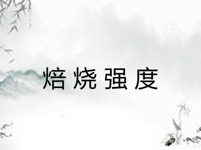 焙烧强度