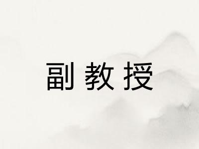 副教授 副教授