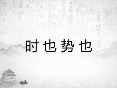 时也势也