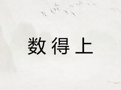 数得上
