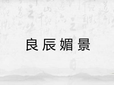 良辰媚景