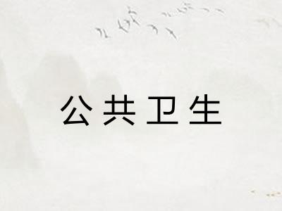 公共卫生