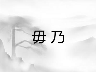 毋乃