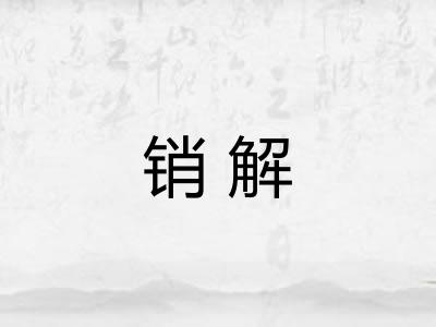 销解