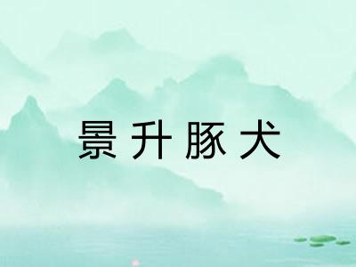 景升豚犬