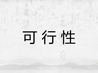 可行性