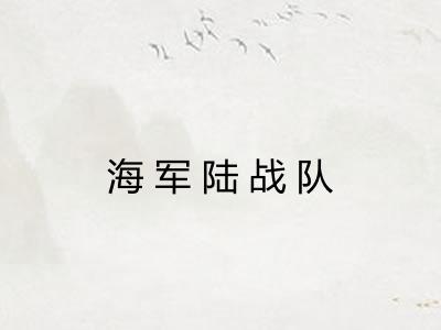 海军陆战队 海军陆战队