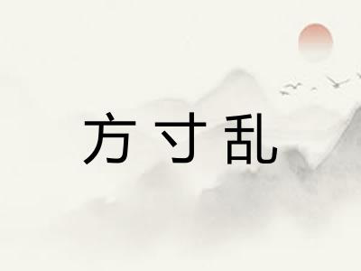 方寸乱