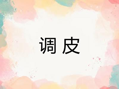 调皮 调皮