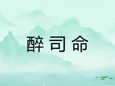 醉司命 醉司命