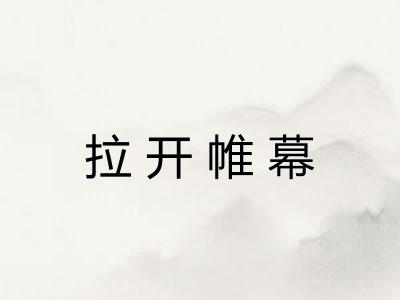 拉开帷幕