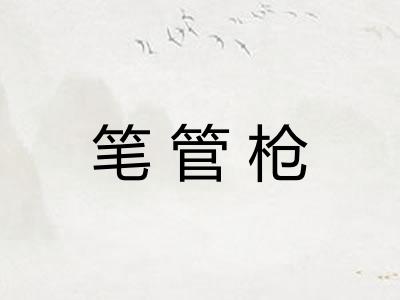 笔管枪