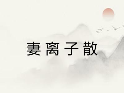 妻离子散