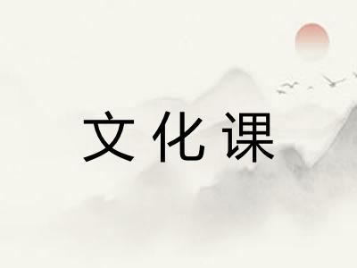 文化课