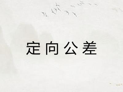 定向公差