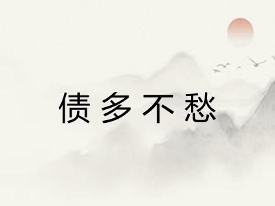 债多不愁