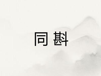 同斟