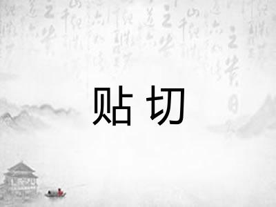 贴切