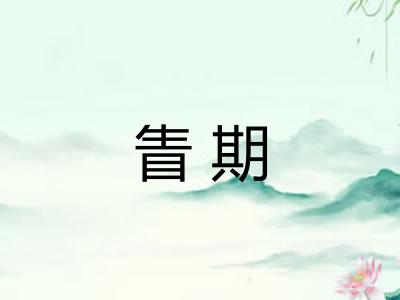眚期