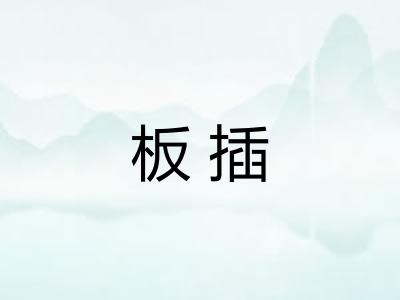 板插