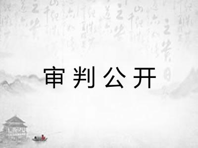 审判公开 审判公开