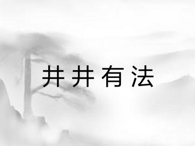 井井有法