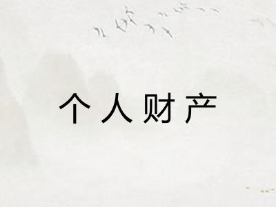 个人财产