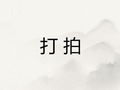 打拍 打拍