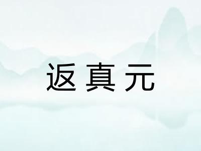 返真元 返真元
