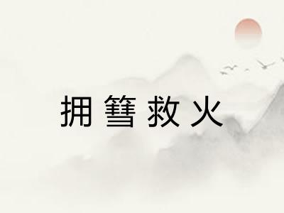 拥篲救火