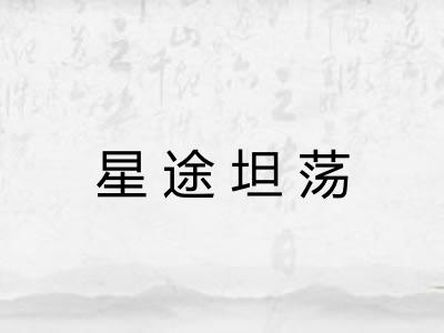 星途坦荡 星途坦荡