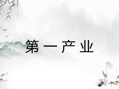 第一产业 第一产业