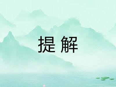 提解