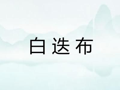 白迭布 白迭布