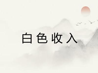 白色收入