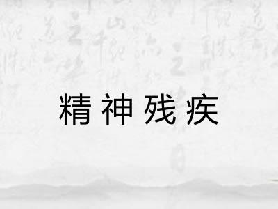 精神残疾 精神残疾